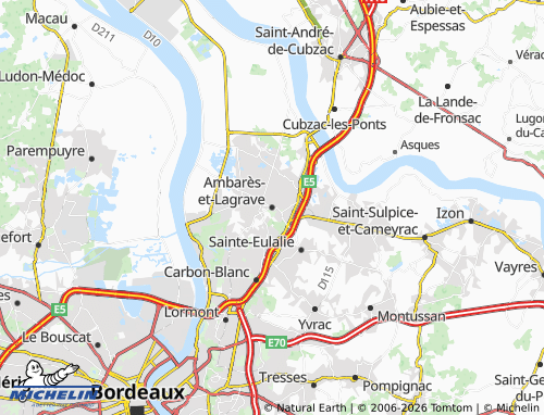 MICHELIN Ambarès-et-Lagrave map - ViaMichelin