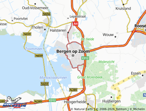 Carte MICHELIN Bergen op Zoom - ViaMichelin