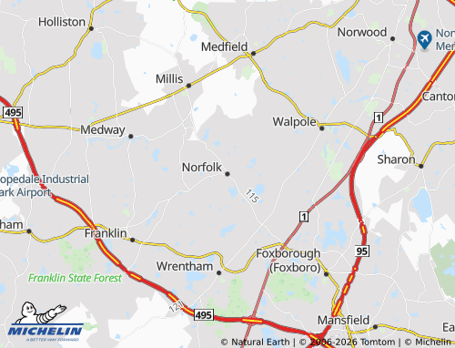 Mappa MICHELIN Norfolk - ViaMichelin