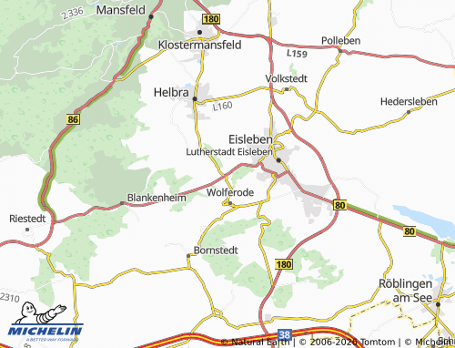 MICHELIN Wimmelburg map - ViaMichelin