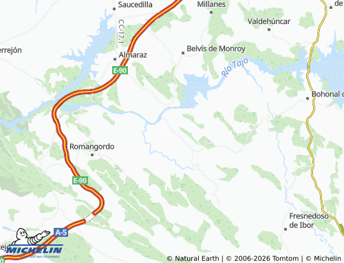Mapa MICHELIN Valdecañas de Tajo - ViaMichelin