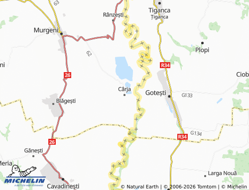 MICHELIN Cârja map - ViaMichelin