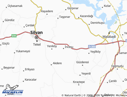 MICHELIN İncesu map - ViaMichelin