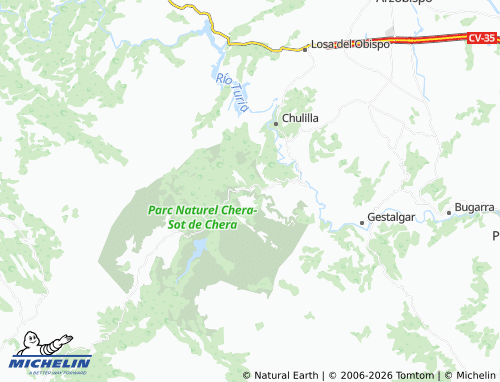 Mappa MICHELIN Sot de Chera - ViaMichelin