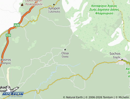 MICHELIN Ossa map - ViaMichelin