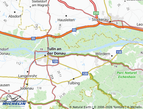 MICHELIN Langenlebarn-Oberaigen map - ViaMichelin