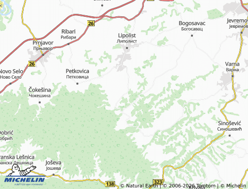 Mapa MICHELIN Bela Reka - ViaMichelin