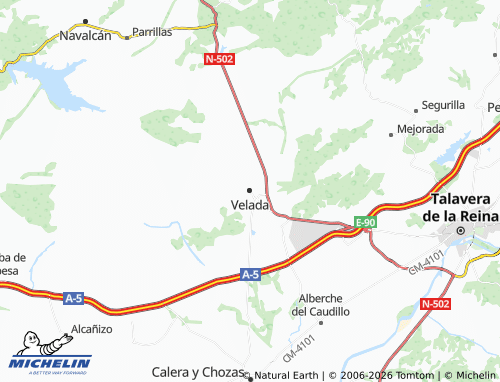 MICHELIN-Landkarte Velada - ViaMichelin