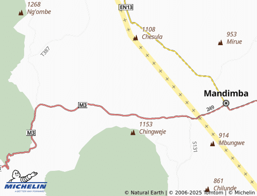 MICHELIN Chingwenya map - ViaMichelin