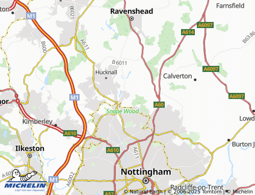 MICHELIN Bestwood Village map - ViaMichelin
