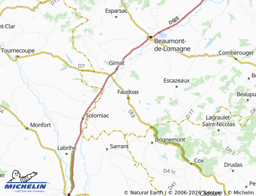 Mappa MICHELIN Faudoas - ViaMichelin