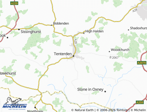 Carte MICHELIN Tenterden - ViaMichelin