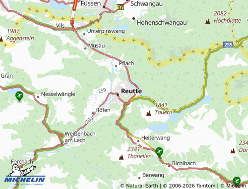 Mappa MICHELIN Breitenwang - ViaMichelin