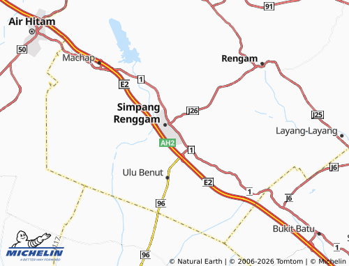 MICHELIN Taman Mega map - ViaMichelin