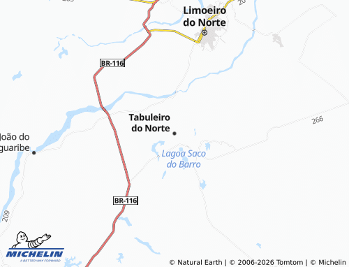MICHELIN-Landkarte Tabuleiro do Norte - ViaMichelin