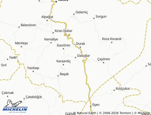 Mapa MICHELIN Davutlar - ViaMichelin