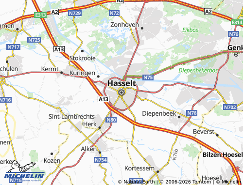 Kaart MICHELIN Hasselt - ViaMichelin