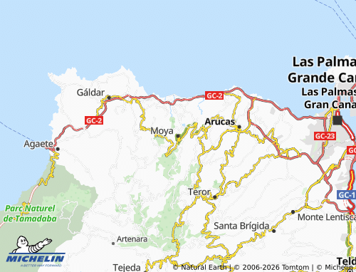 MICHELIN Moya map - ViaMichelin
