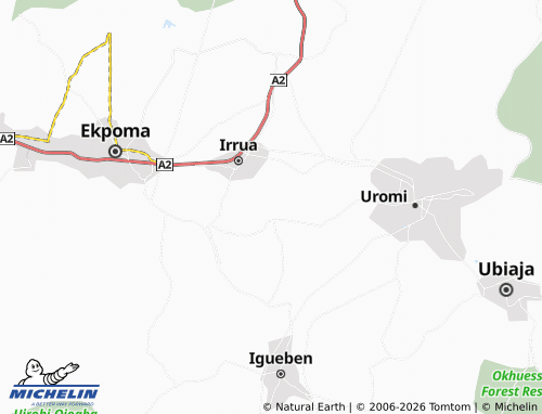 Mappa MICHELIN Ugbenolhua - ViaMichelin