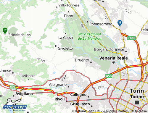 Mapa MICHELIN San Gillio - ViaMichelin