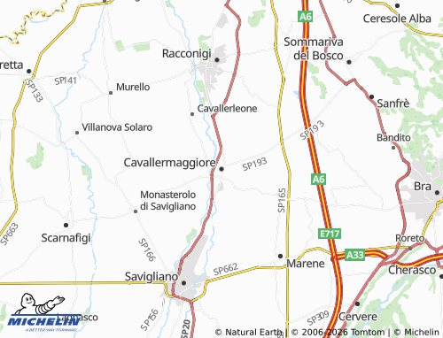 Mapa MICHELIN Cavallermaggiore - ViaMichelin
