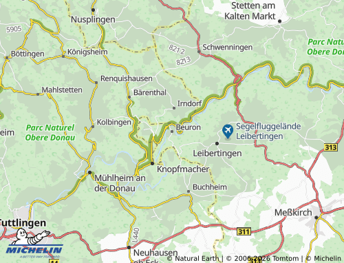Mapa MICHELIN Beuron - ViaMichelin