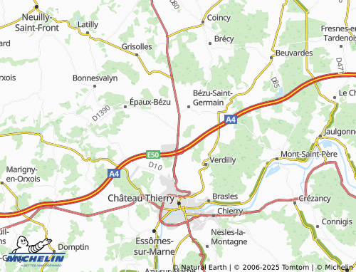 Carte MICHELIN Bezuet - ViaMichelin