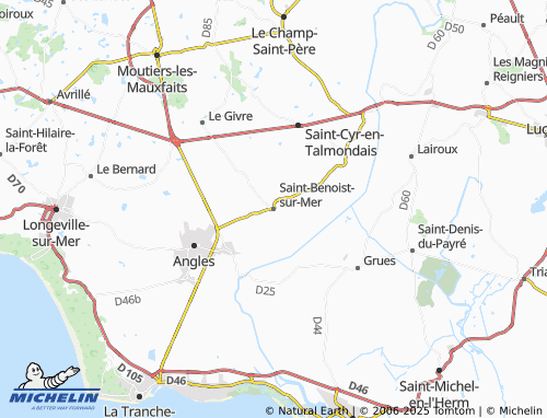 MICHELIN Saint-Benoist-sur-Mer map - ViaMichelin
