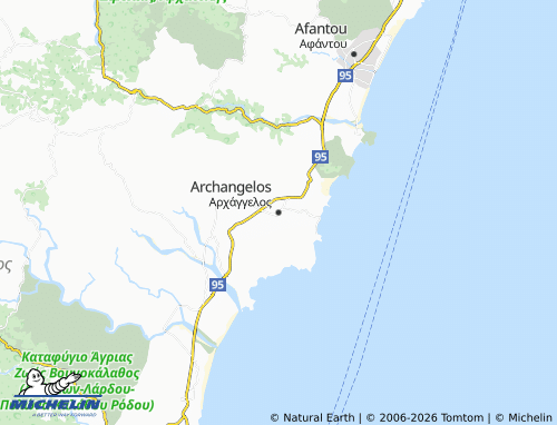 Carte MICHELIN Archangelos - ViaMichelin