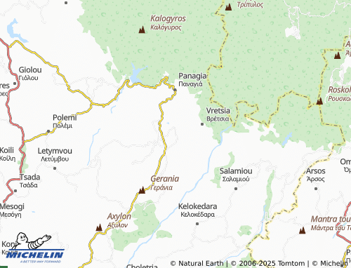 MICHELIN Koilineia map - ViaMichelin