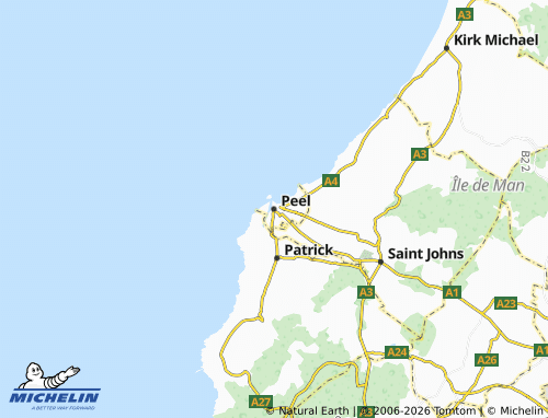 Carte MICHELIN Peel - ViaMichelin
