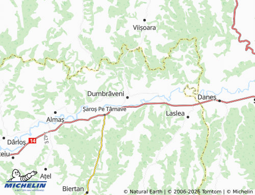 MICHELIN Dumbrăveni map - ViaMichelin