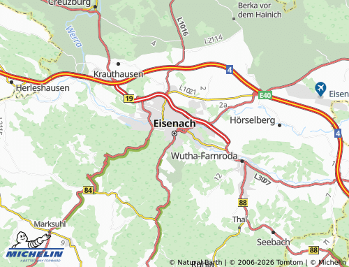 MICHELIN Eisenach map - ViaMichelin