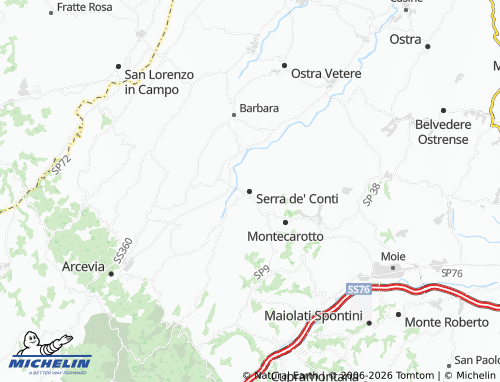 MICHELIN-Landkarte Serra de' Conti - ViaMichelin