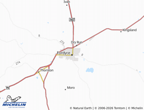 Carte MICHELIN Fordyce - ViaMichelin