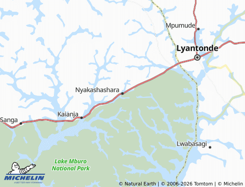 Carte MICHELIN Nyakashashara - ViaMichelin