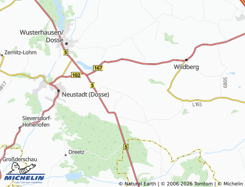 MICHELIN Barsikow map - ViaMichelin