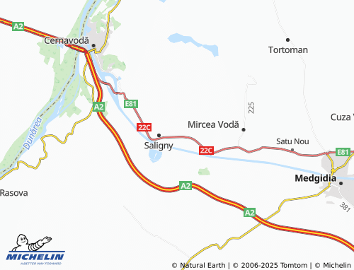 MICHELIN Făclia map - ViaMichelin