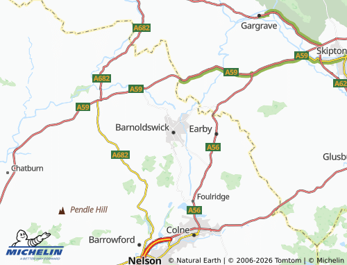 Carte MICHELIN Barnoldswick - ViaMichelin