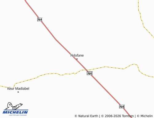 MICHELIN Ndofane map - ViaMichelin