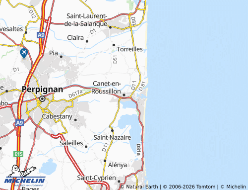 Mapa MICHELIN Canet-en-Roussillon - ViaMichelin