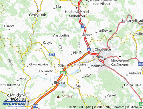 Mappa MICHELIN Pěnčín - ViaMichelin