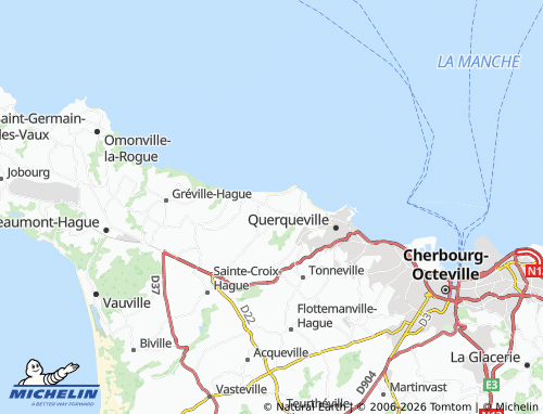 MICHELIN Urville-Nacqueville map - ViaMichelin