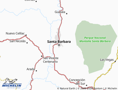 MICHELIN-Landkarte Santa Barbara - ViaMichelin