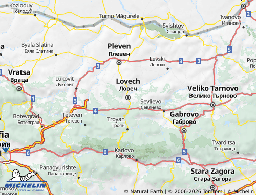 MICHELIN-Landkarte Lovech - ViaMichelin