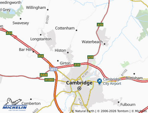 Carte MICHELIN Impington - ViaMichelin