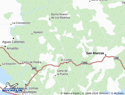 MICHELIN Tecomate Nanchal map - ViaMichelin