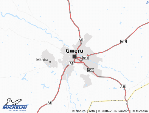 Mappa MICHELIN Gweru - ViaMichelin