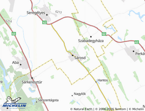 MICHELIN Sárosd map - ViaMichelin