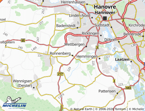 MICHELIN Ronnenberg map - ViaMichelin
